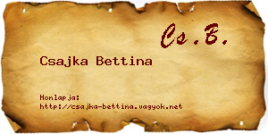 Csajka Bettina névjegykártya
