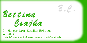 bettina csajka business card